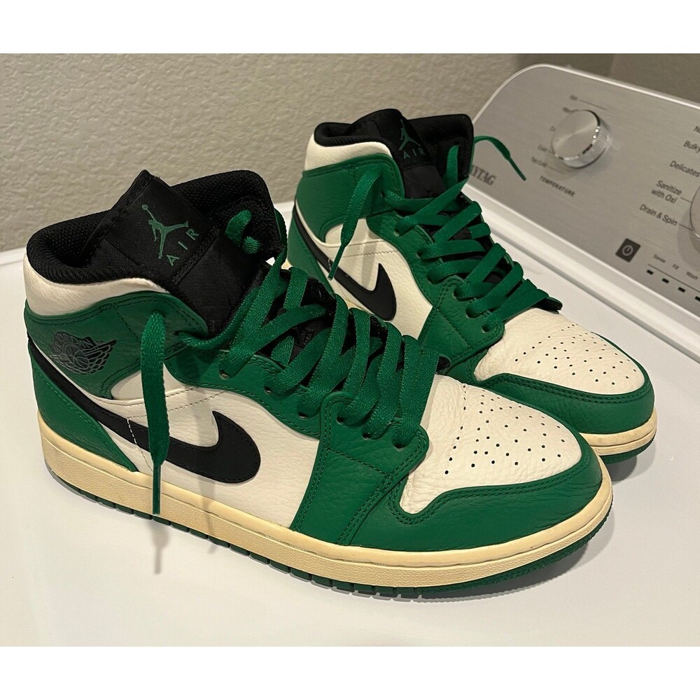 Air Jordan 1 Mid Pine Green 2018 Men’s Size 9 852542-301 Green Black No Box